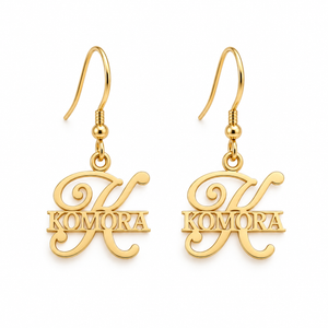 KOMORA | Boucles d’oreilles initiale & prénom personnalisées