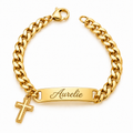 Bracelets croix ALLIANCE personnalisés doré femme