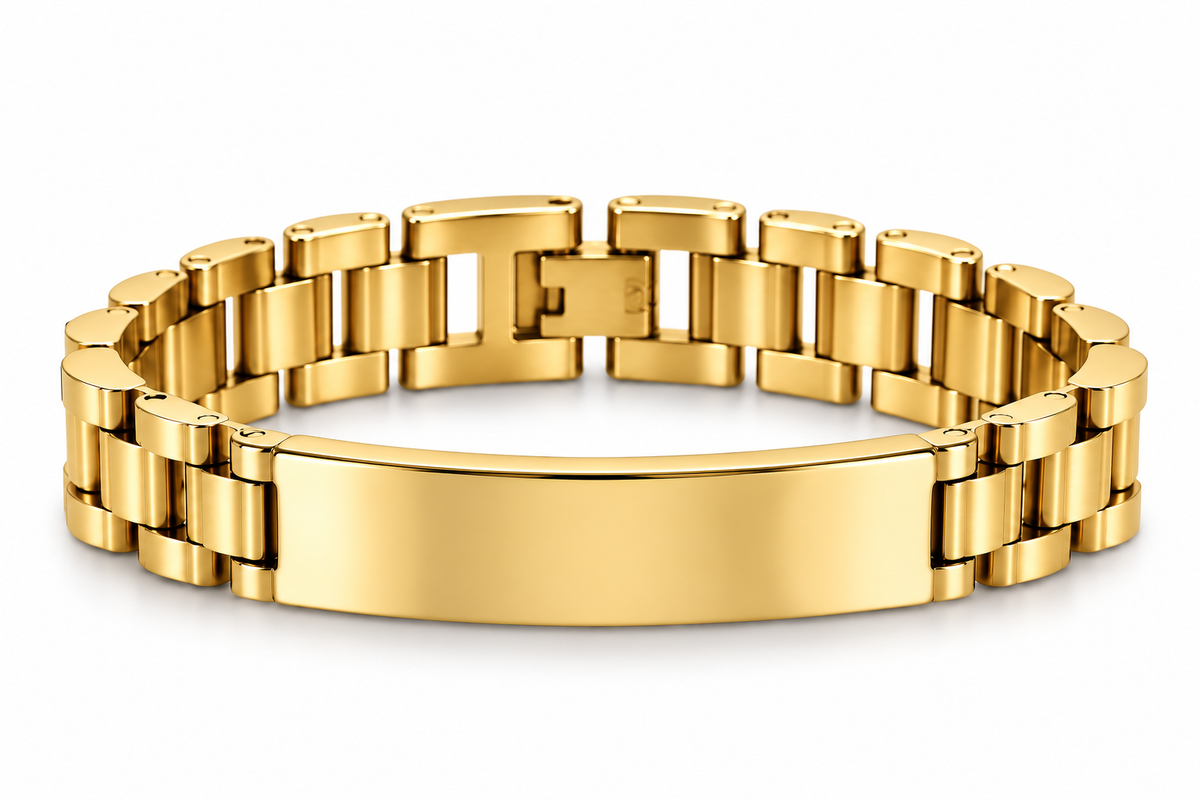 
Bracelet CLASSIQUE doré SUR FOND BLANC