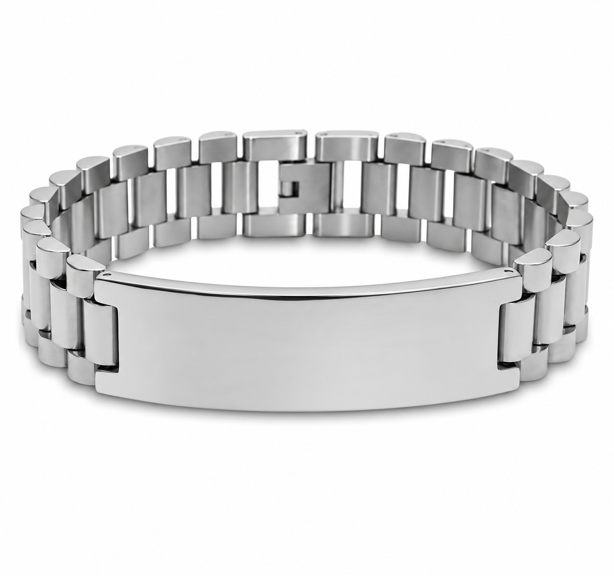 Bracelet MAJESTÉ argenté grand modèle personnalisé 
