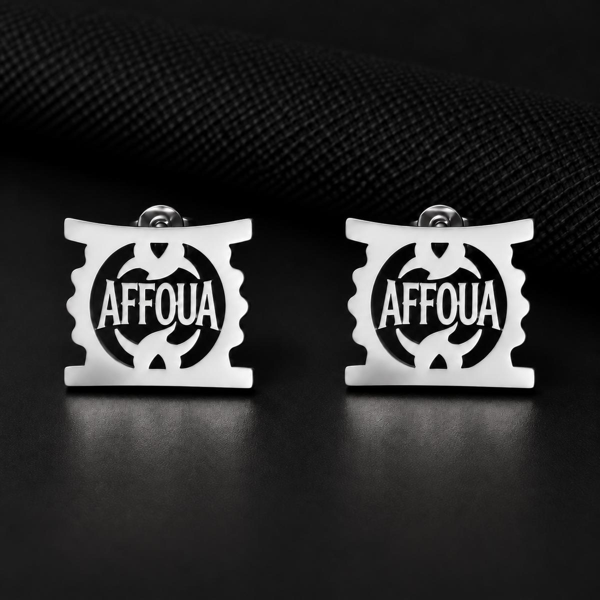 TABOURET AKAN | Boucles d’oreilles prénom personnalisées