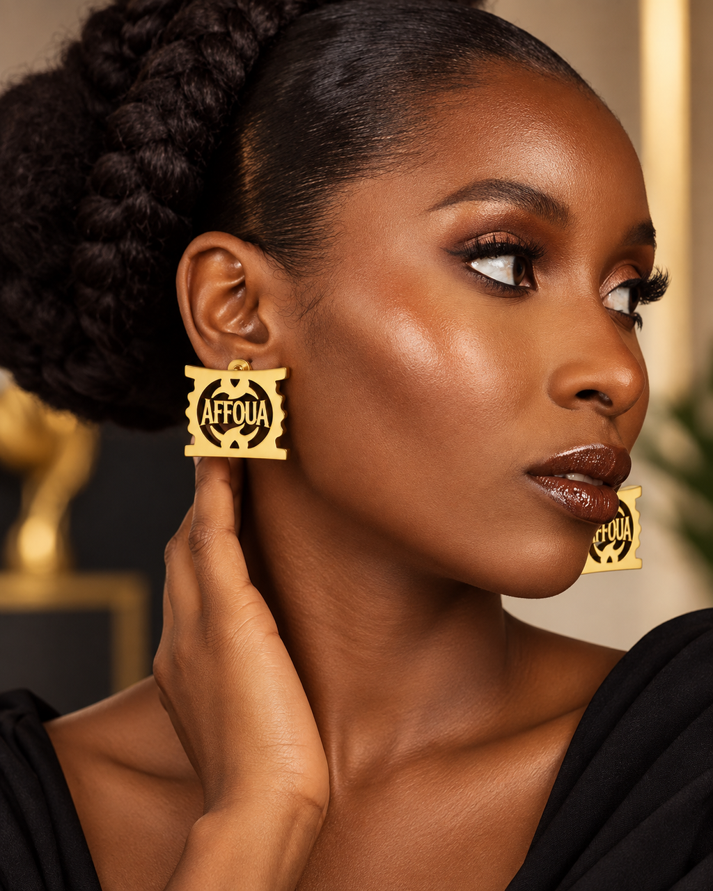 TABOURET AKAN | Boucles d’oreilles prénom personnalisées