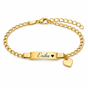CŒUR | Bracelet Enfant Prénom Personnalisé