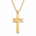 Collier croix prénom personnalisé ALEX doré