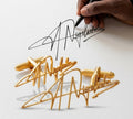 Boutons de manchette SIGNATURE dorés personnalisés à partir d’une signature manuscrite