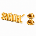 Pin's personnalisé CARACTÈRE doré avec prénom – HÉLIE ÉBÈNE